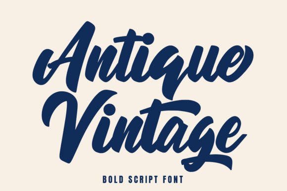 Antique Vintage: A Bold and Flowing Script Font for Crafters