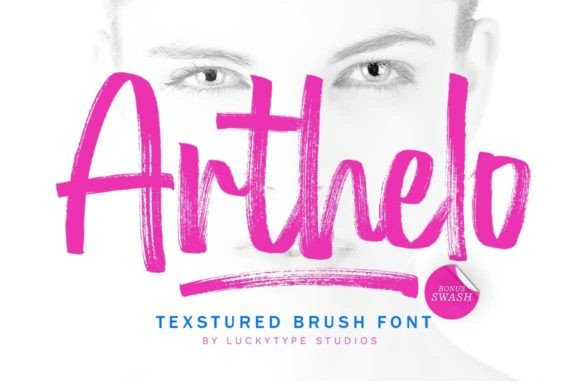 Arthelo: A Bold Brush Font for Handmade Products and Beautiful Labels
