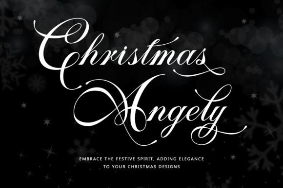 Christmas Angely: A Formal Calligraphy Font for Editorial Design