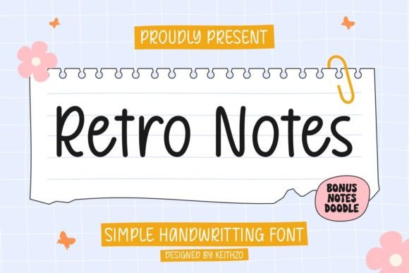 Retro Notes: A Handwritten Font with Character