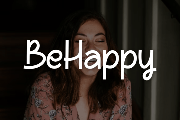 Testing BeHappy Font for a Café Brand Identity Project