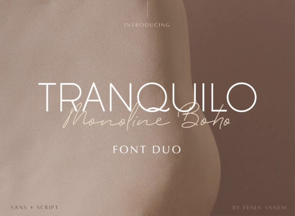 Tranquilo Monoline Boho: A Designer's Review of a Luxurious Duo Font